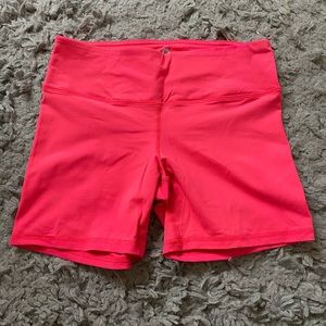 Pink biker shorts